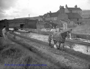 Middleport (where first sod of canal was cut by Wedgwood) c.1950